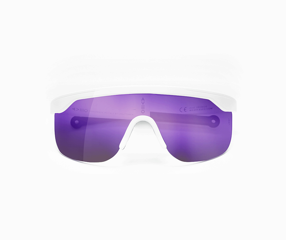 IRIDE WHITE - PUPPLE MIRROR LENS