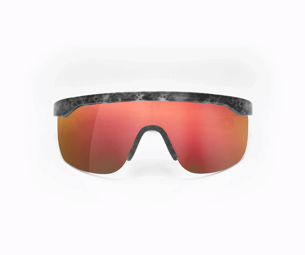 IRIDE MARBLE BLACK - RED MIRROR LENS