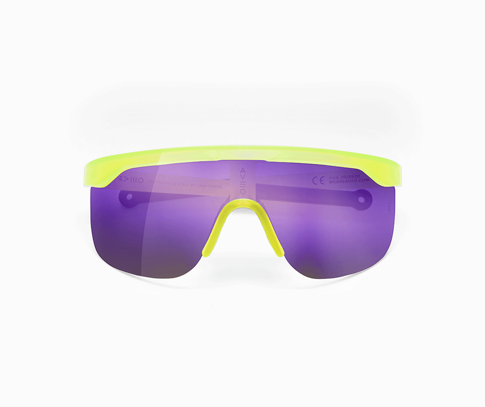 IRIDE FLUO YELLOW - PURPLE MIRROR LENS