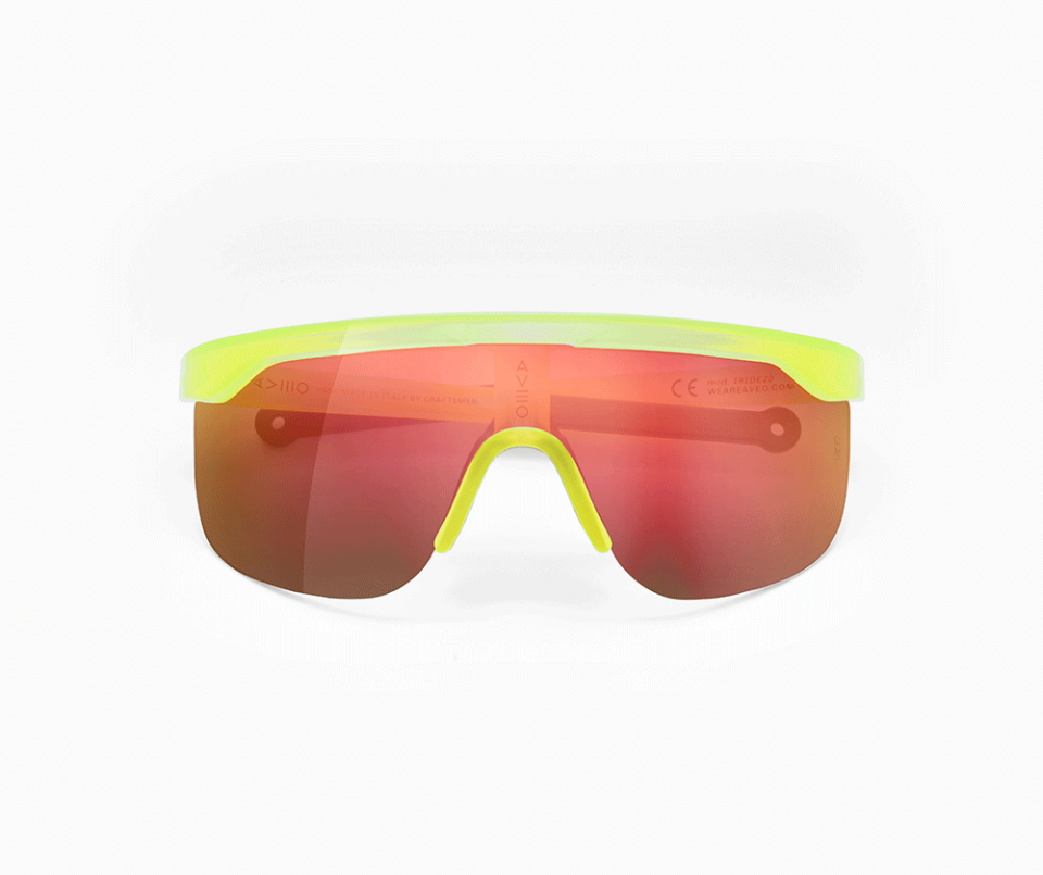 IRIDE FLUO YELLOW - RED MIRROR LENS