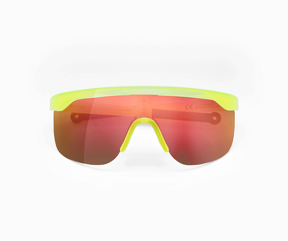 IRIDE FLUO YELLOW - RED MIRROR LENS