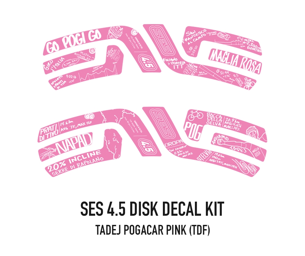 ENVE SES 4.5 Disk Decal kit - Tadej Pogacar pink(Giro d' italia