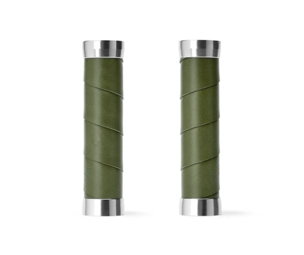SLENDER LEATHER GRIPS 130/130 RACING GREEN